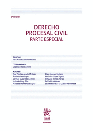 DERECHO PROCESAL CIVIL. PARTE ESPECIAL. 2ª ED.