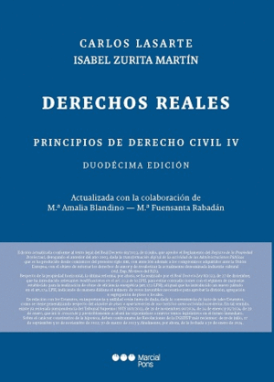 PRINCIPIOS DE DERECHO CIVIL IV. DERECHOS REALES. 12ª ED.