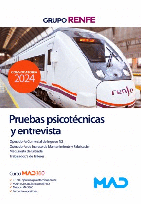 GRUPO RENFE. PRUEBAS PSICOTECNICAS Y ENTREVISTA. 2024