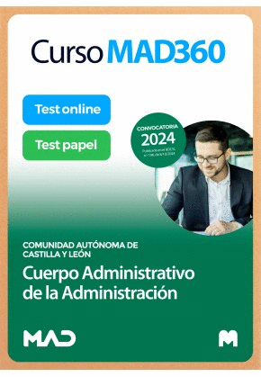 PAQUETE AHORRO. CURSO MAD360 CUERPO ADMINISTRATIVO DE LA ADMINISTRACIÓN + LIBROS PAPEL. COMUNIDAD AUTÓNOMA DE CASTILLA Y LEÓN