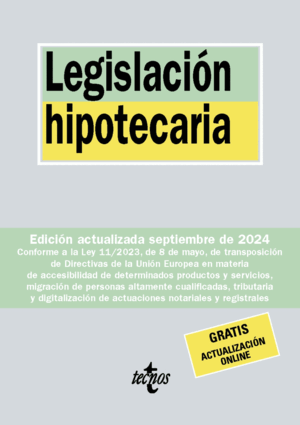 LEGISLACIÓN HIPOTECARIA. 39ª ED.